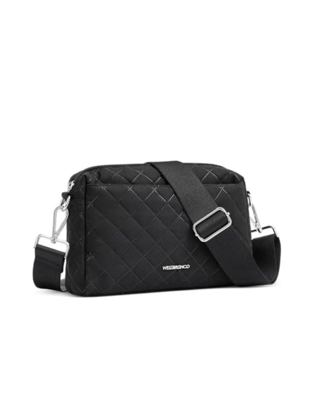 Quilted Crossbody Bag Small Lightweight Shoulder Purse Adjustable Strap